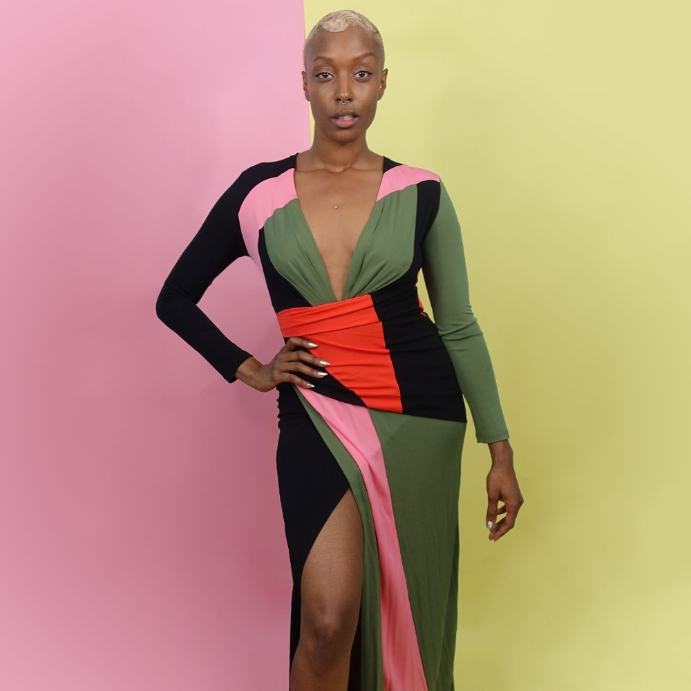 MSGM Colorblock Gown | size M